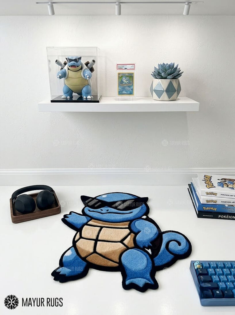 Cool Squirtle Squad Hand-Tufted Custom Rug | Pokémon Rug – Mayur Rugs
