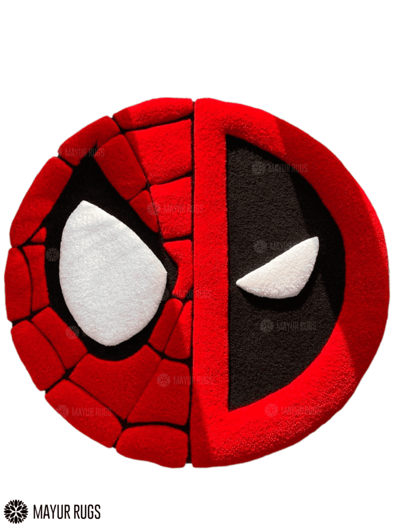Spider x Deadpool Fan Art 3D Hand-Tufted Custom Rug