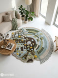 Organic Pebble Flow High-Low Hand-Tufted Area Rug
