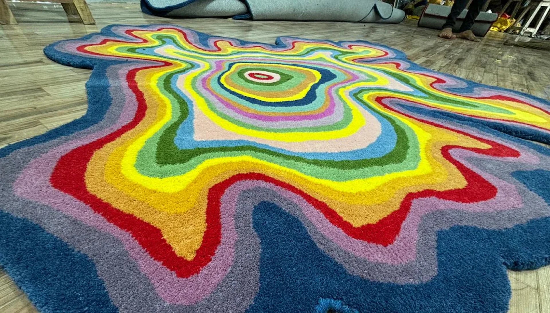 Splash Irregular Shaped Rug