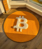 3D Bitcoin Logo Rug – Crypto-Inspired