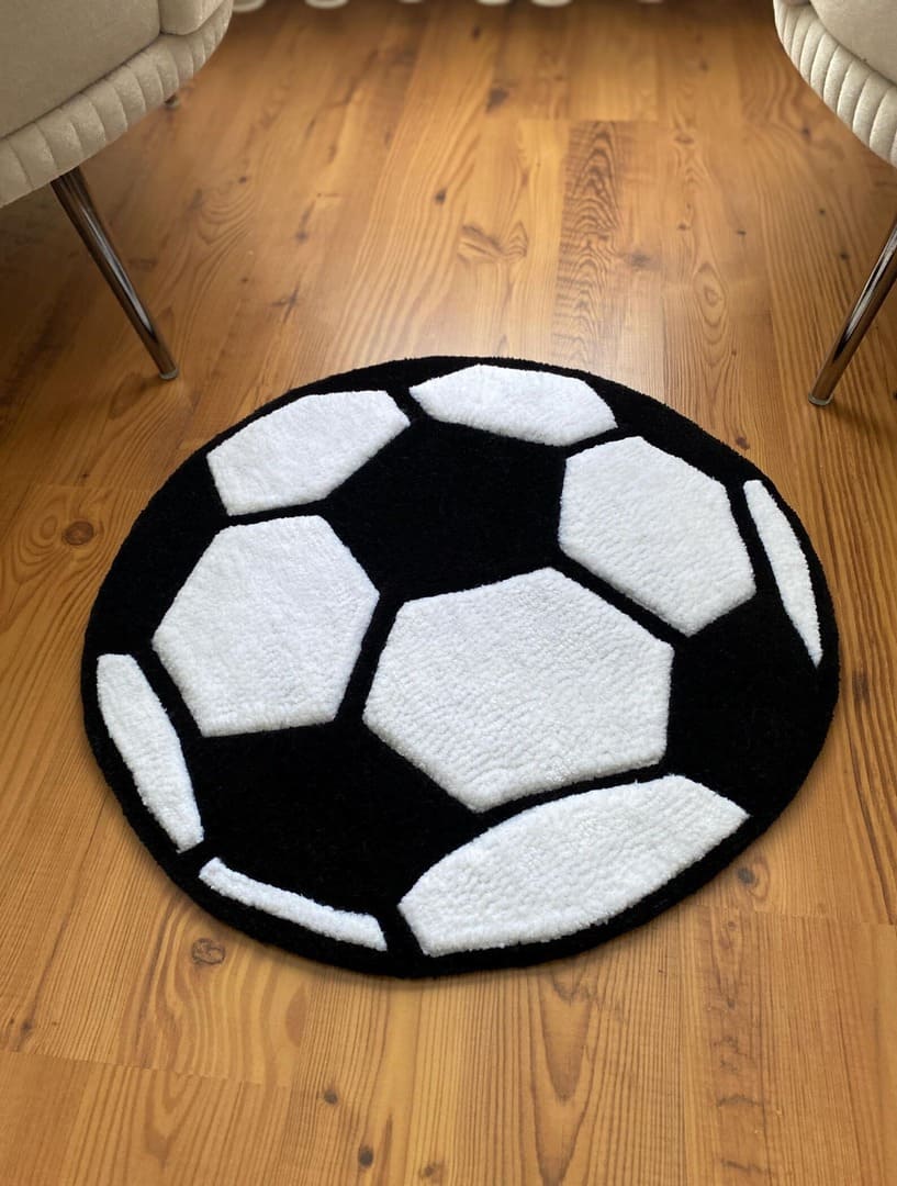 Football Design Handmade Rug