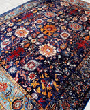 Erase Design Distressed Abstract Hand-Knotted Rug