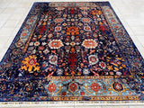 Erase Design Distressed Abstract Hand-Knotted Rug