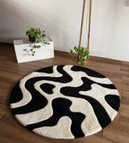 Abstract Round Modern Rug