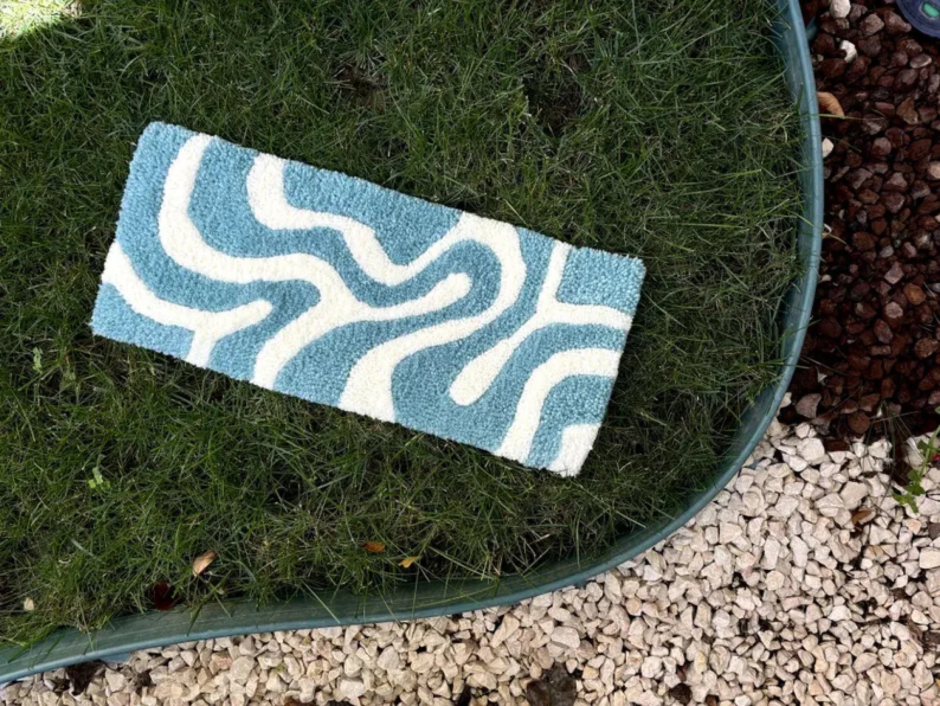 Abstract Design Office Keyboard Rug