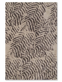Rug with a zebra pattern on a plain background